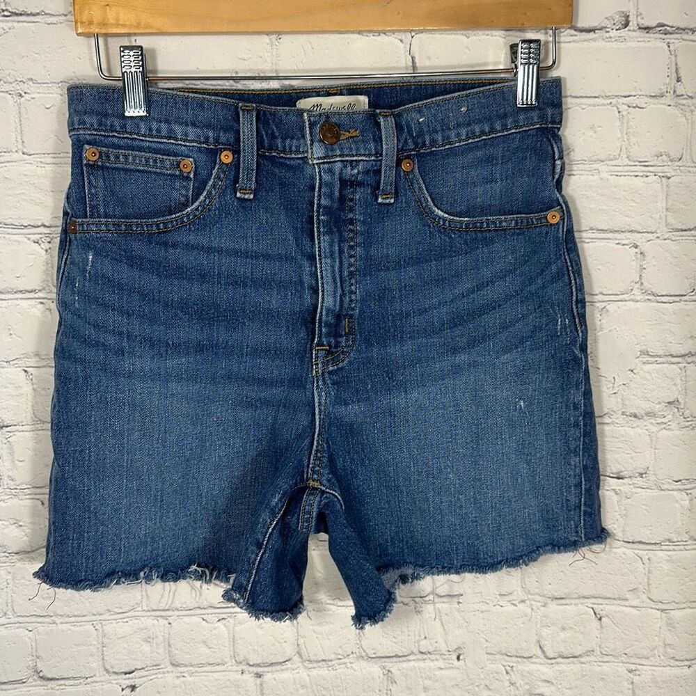 MADEWELL High Rise Denim Shorts 28 Cut Off Jorts Jean Shorts‎